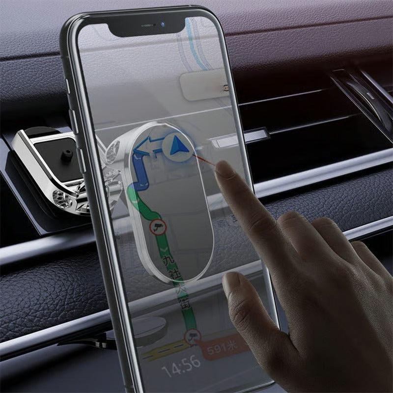 Support de téléphone pour voiture pliable en alliage avec aimant