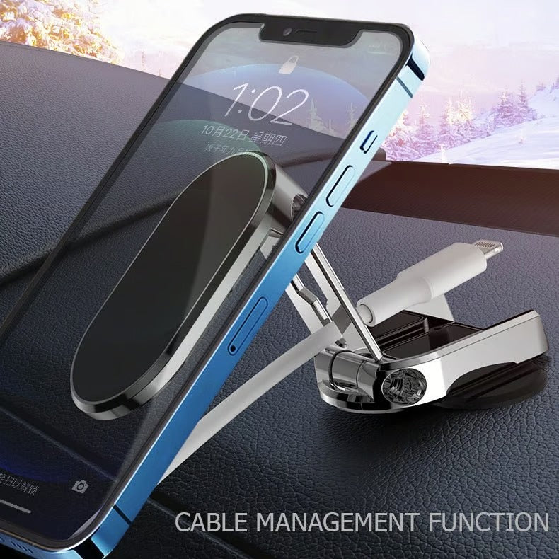 Support de téléphone pour voiture pliable en alliage avec aimant
