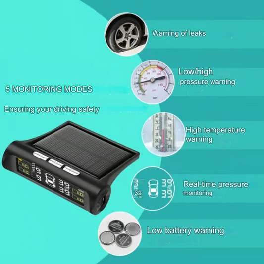 Solar Powered Car Tire Pressure Monitoring Tool🚗