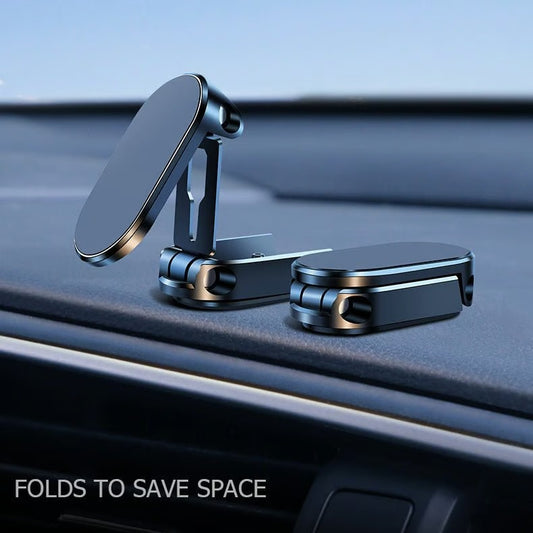 Support de téléphone pour voiture pliable en alliage avec aimant